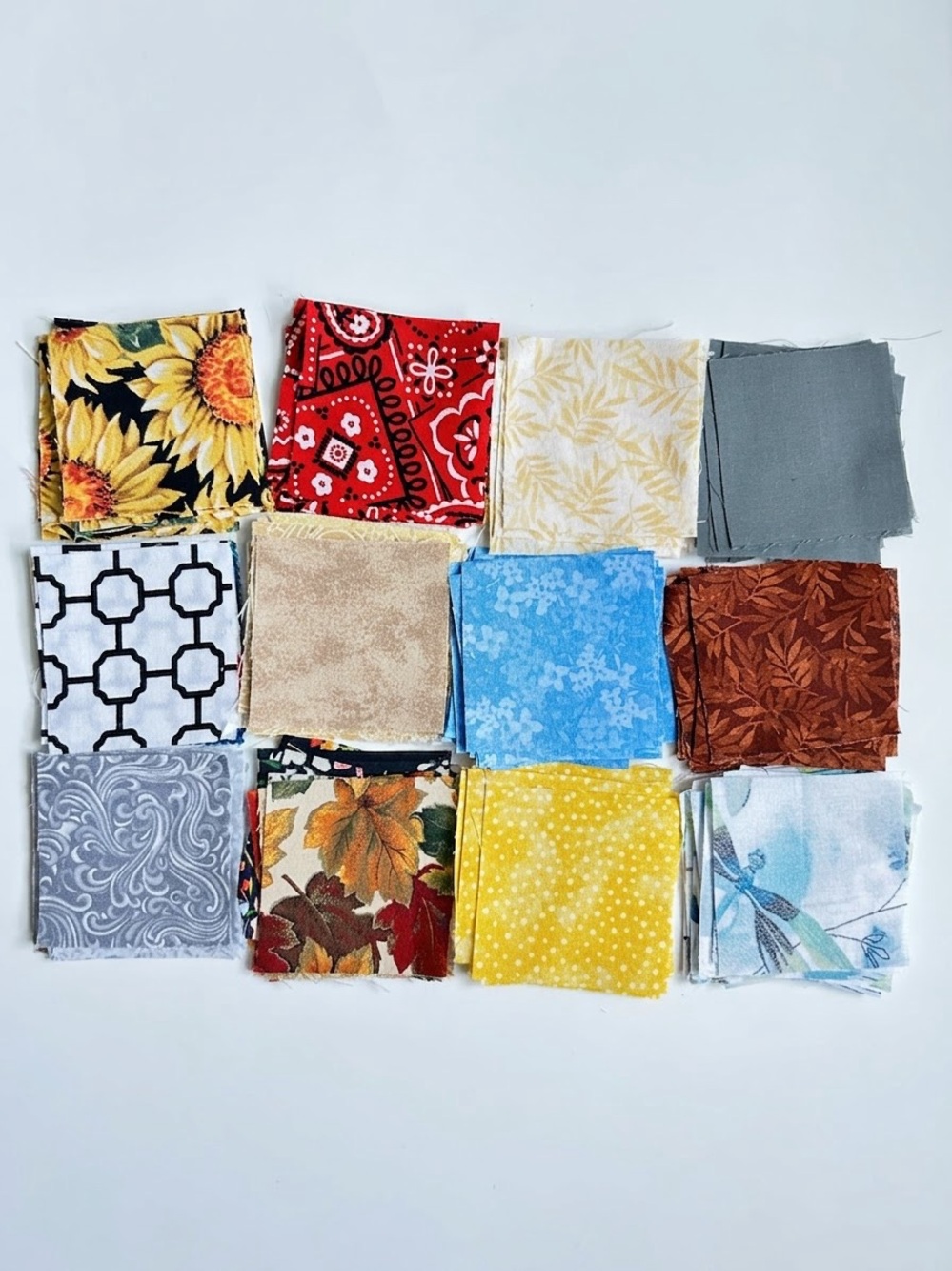Precut Colorful Lot 120 Cotton Scrappy Patchwork Quilting Fabric 2 1/2”Squares